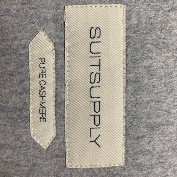 SUIT SUPPLY Size M Grey Quilted Cashmere Notch Lapel Vest - Picture 5 of 6